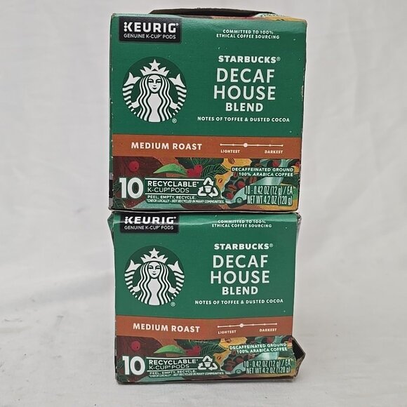 Starbucks Decaf House Blend 20 COUNT Medium Roast Keurig K-Cup Coffee Pods 4.2oz - Picture 4 of 8